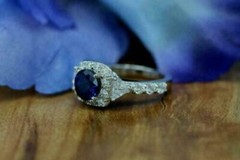 2Ct Round Cut Sapphire Lab Created Diamond Engagement & Wedding 925 Silver Ring