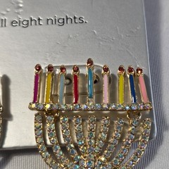 Sugarfix by Baublebar Light the Candles Menorah Stud Earrings Colorful Enamel