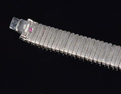 AUTHENTIC ROBERTO COIN 2.08CT DIAMOND FLEXIBLE LINE BRACELET IN SOLID 18K GOLD