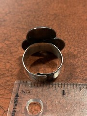 Vintage Sterling Silver Triple Layer Disk Modern Art Size 10.5-11 Statement Ring