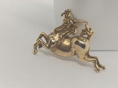 Signed Unicorn MMA RARE FIND Vintage Gold Brooch Pin Pendant