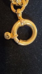 VTG CHANEL double twisted link logo bracelet LAGERFELD SPRING 93 AUTHENTICATED