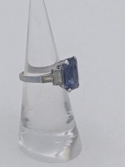 Antique Art Deco 14k 5 Ct Tanzanite/ Diamond Ring Size 5