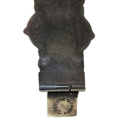 Vintage Bracelet Mexico Sterling Black Onyx Panel Link Art Deco size 6.5