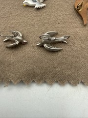 Vintage Mixed Lot of Brooches Pins Animals Gold and Silver Tone Bird Theme