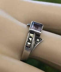 Estate Find .925 Amethyst and Markasite Ring