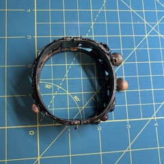 High-end Quality Mid Century Russian Gold Oak Leaf Acorn Clamper Bracelet Dangle