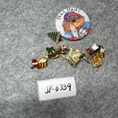 Vintage Lot of 9 Christmas Lapel Pins