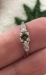 Antique 1920’s Art Deco Platinum Diamond Engagement Ring Setting