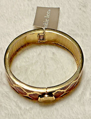 Vintage Estate Signed Cookie Lee Hinged Clamper Bracelet with Tags