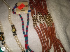 Lot 17 Vintage Necklaces Many still with Tags Ames Jamesway Lucite Wood Jewelry