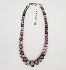 VTG 925 DTR Mine Finds Jay King Necklace 21in Dream Chevron Amethyst Rondelles