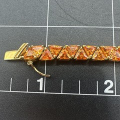Ross-Simons Suzanne Somers Collection 925 Gold Vermeil Orange Trilliant Bracelet