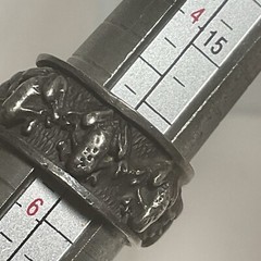 Vintage frogs Sterling Silver Ring Size 5.50 Oxidized Band