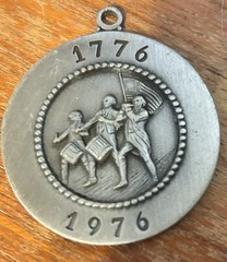 Vntg Pewter Pendent Necklace Bicentennial Spirit Of 76. No chain Included