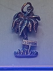 Silver Florida Palm Tree Charm #560