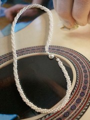 Vintage Twisted Three Strand Faux Pearl Necklace 19”