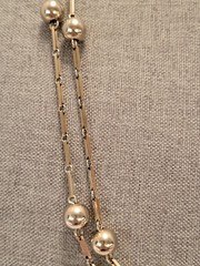 MONET Jewelry 60″ Necklace & Brooch Silvertone Versatility Flapper To…