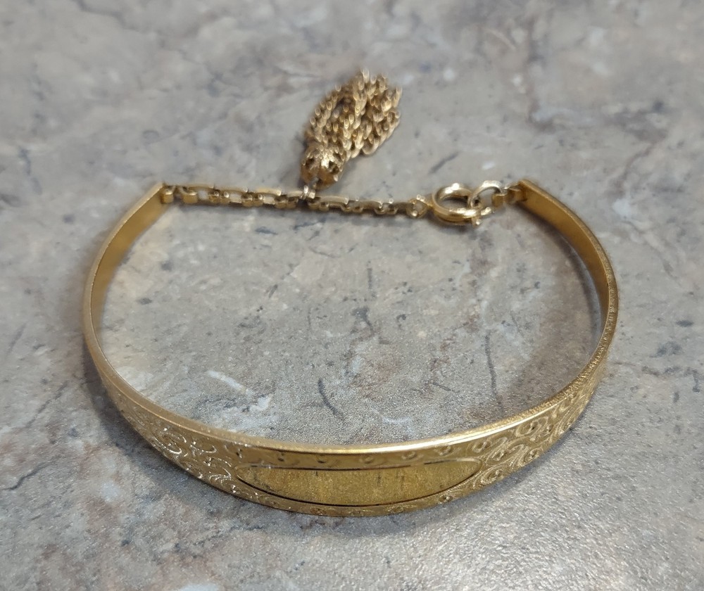 Jacoby Bender Gold Tone ID Bracelet- 1960’s Bracelet – Jacoby Bender, Engravable