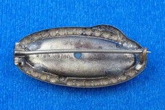 Nice Vintage Antique Faux Turquoise Sterling Top Jewelry Pin