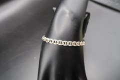 Vtg Sterling Silver Mariner or Anchor Link Bracelet 925 6.5″ Beautiful