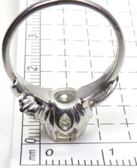 Antique 1920’s 3 Diamond Engagement Platinum Ring Size 5.5 UK-K1/2 EGL USA Deco