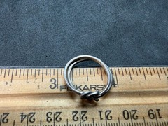 2.13g Vintage Sterling Silver 925 Knot Design Ring Minimalist Stackable Size 5 M