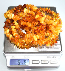 ✅135 cm=51gr RUSSIAN SOVIET BALTIC AMBER BEAD NECKLACE 琥珀 BRACELET STONE PENDANT