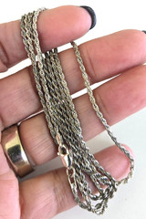Vintage 925 Italy HAN Rope Chain Necklace 29.5″ 9.61 Grams