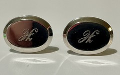 MCM Hickok USA Monogram Initial H Cufflinks Tie Bar Clasp Lot Mixed Gold Silver
