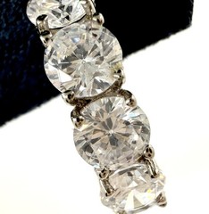 JTV Rhodium Plated Sterling 925 Bella CN FZN Hoop Earrings Diamond Sim