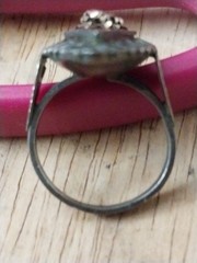 Antique Victorian Silver and Marcasite Ring Size 6