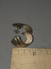 Lot Of 3 Vintage Goldtone Post Earrings For Pierced Ears
