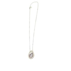 Natural Geode Floating Crystals Herkimer Diamond Sterling Silver Necklace New