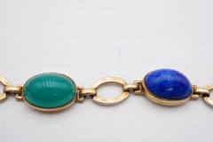Vintage Gold Plated Sterling Silver 925 Carnelian Bracelet 7.5″