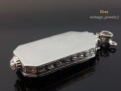 3CT Antique Art Deco Lab Created Diamond Pendant Vintage Marquise 14K Gold Over