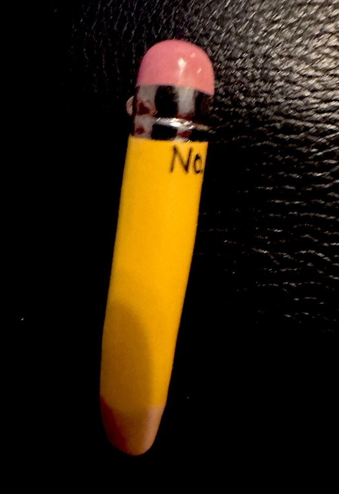 Flying Colors Vintage Ceramic No. 2 Pencil Brooch Pins