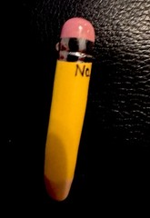 Flying Colors Vintage Ceramic No. 2 Pencil Brooch Pins