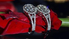 18k 750 white gold earrings 1.50ct natural diamond 0.74″ dangle 5.27gr N3643