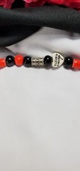 Vintage Flying Colors Red and Black Chicken Rooster Necklace