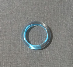Vintage Hand Painted Lucite Resin Acrylic Ring – Size 7 – One of A Kind