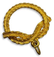 Vintage Gold Tone Twisted Rope Knotted Pendant