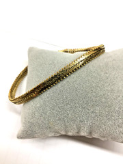 Vintage Milor Italy Bracelet 925 Silver Gold-Plated 7.5″ Chevron V-Link, 13gGram