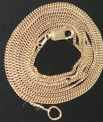 VTG 14K GOLD FILLED 1MM CURB CHAIN 28″ NECKLACE