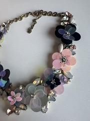 BaubleBar Statement Bib Collar Wildflower Necklace Sequins Jcrew Style H4