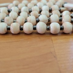 Vintage Boho 3 Strand Bone Bead Necklace Southwestern Tribal Hairpipe 26″