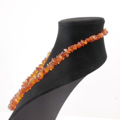 Huge 56g Vintage Baltic Amber Chip Necklace – 24″ Cognac Polished Nuggets
