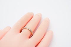 Vintage 18k White Gold Diamond Ring Etched Size 6.75