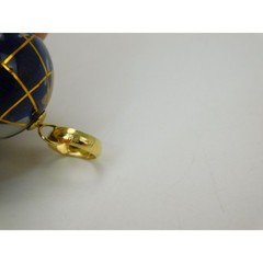 Michael Anthony 14K Gold Lapis & Stone Inlay World Globe Pendant Charm 1″ Long