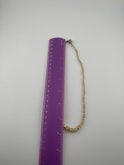 Vintage Faux Glass Pearl Necklace 17 Inches Choker